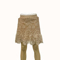 Lulus Always With Grace White Lace Ruffled Mini Skirt, Size Medium by Vanessa Jane