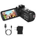 2.7K Camcorder 42MP 18x Zoom Digital Video Camera with 270° Rotating IPS Screen by DailySale