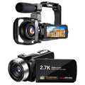 2.7K Camcorder 42MP 18x Zoom Digital Video Camera with 270° Rotating IPS Screen by DailySale