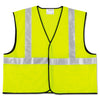 MCR Class 2 Safety Vest, Polyester, Large Fluorescent Lime with Silver Stripe