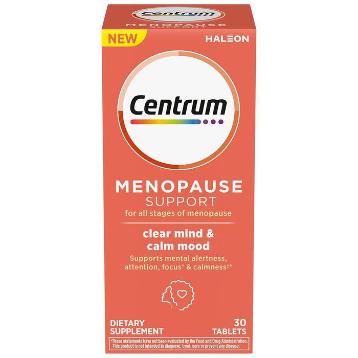 Centrum Menopause Support Clear Mind & Calm Mood, 30 Tablets – Hormone-Free Supplement for Brain Fog & Stress Relief by Pasteur Pharmacy