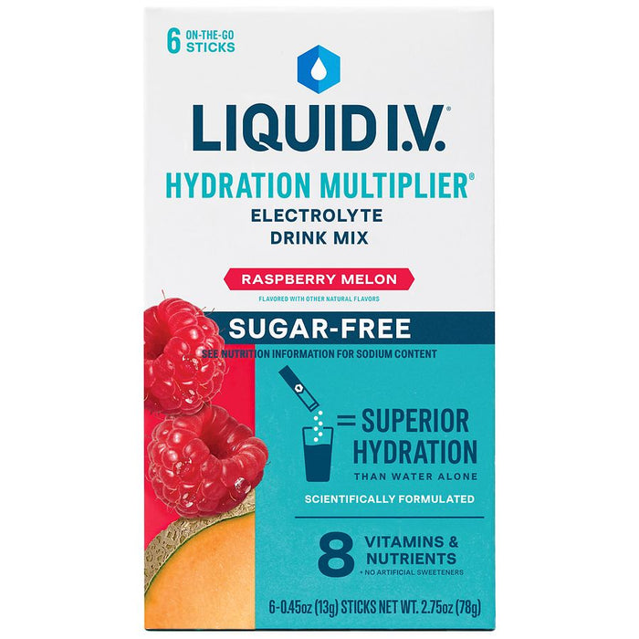 Liquid I.V. 6 Ct Sugar Free Raspberry Melon Case by Pasteur Pharmacy