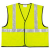 MCR Class 2 Safety Vest, Polyester, X-Large, Fluorescent Lime with Silver Stripe