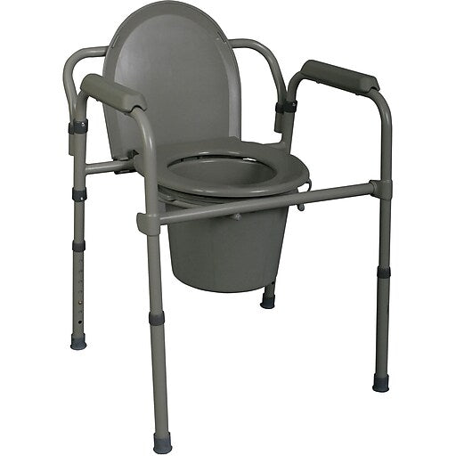 Medline Commode 3 in 1 Steel Delx Enamel Adj by Pasteur Pharmacy