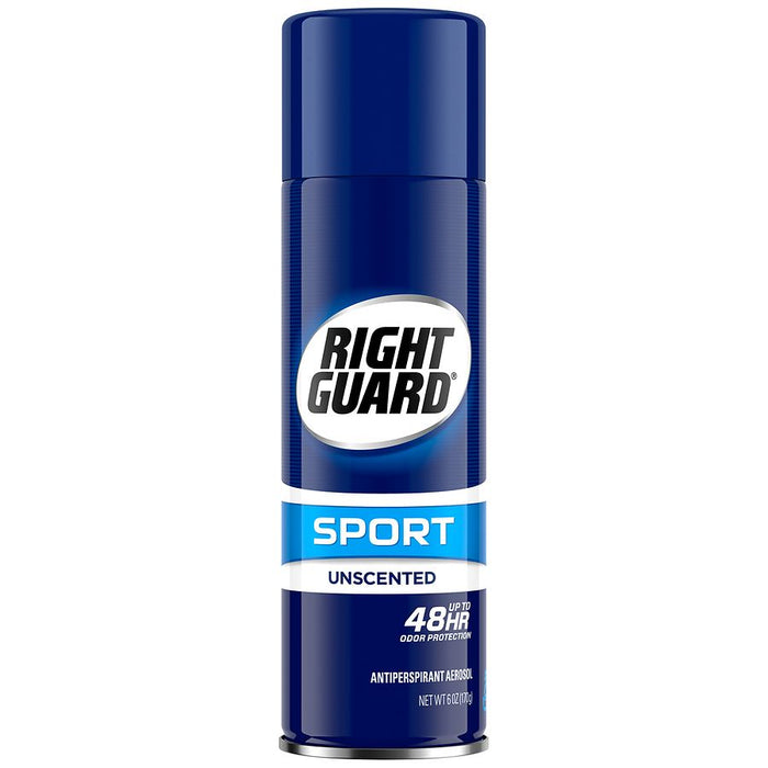 Right Guard® Sport Antiperspirant &amp; Deodorant – 4-in-1 Unscented Aerosol (6 oz) by Pasteur Pharmacy