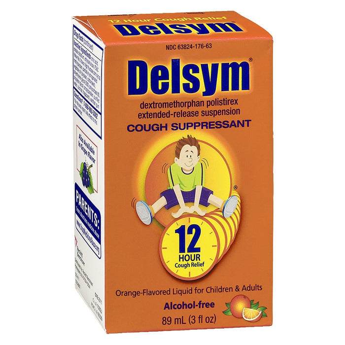 Delsym Children’s Cough 12 Hour Relief Orange Flavored Liquid 3 Fl Oz by Pasteur Pharmacy