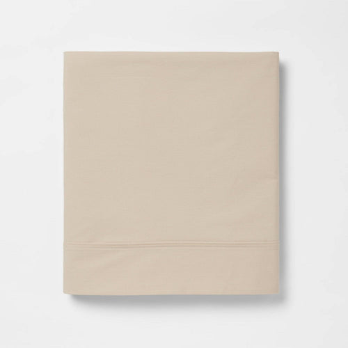 Threshold 300 Thread Count Ultra Soft Flat Sheet True Khaki, Queen by Vanessa Jane