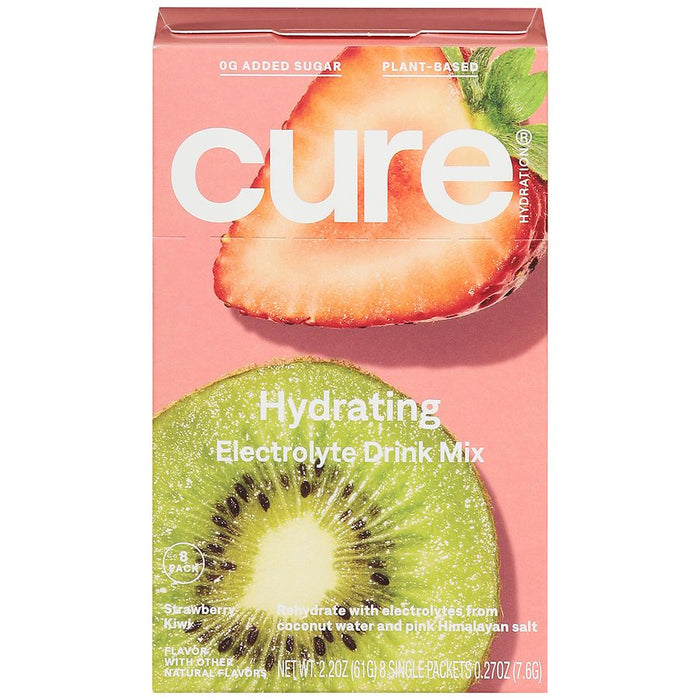 Cure Electrolyte Hydrating Drink Mix – Strawberry Kiwi (8-Pack Sticks) by Pasteur Pharmacy