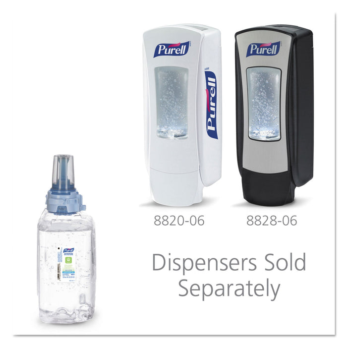 PURELL Advanced Hand Sanitizer Green Certified Gel Refill, For ADX-12 Dispensers, 1,200 mL, Fragrance-Free, 3/Carton