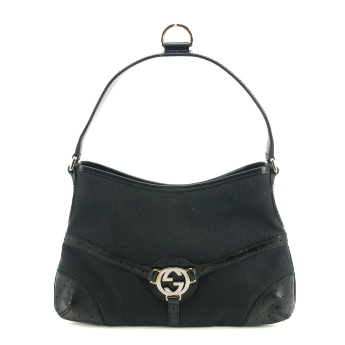 Gucci Interlocking G Black Shoulder Bag #2803 by Bolt Boutique
