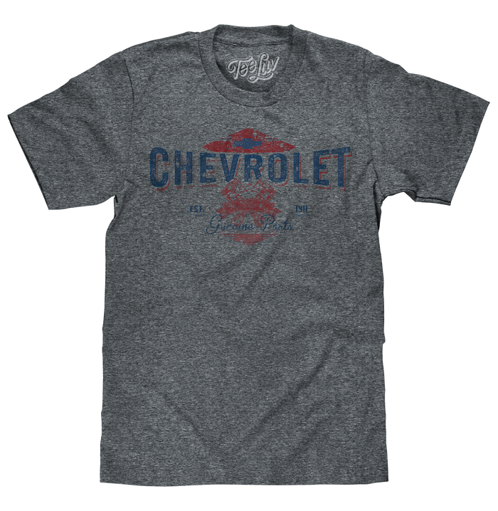 Chevrolet Genuine Parts T-Shirt - Gray by Tee Luv