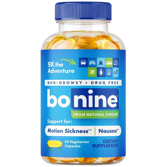 Bonine Ginger Root Extract Liquid Capsules, Non-Drowsy Motion Sickness Relief by Pasteur Pharmacy