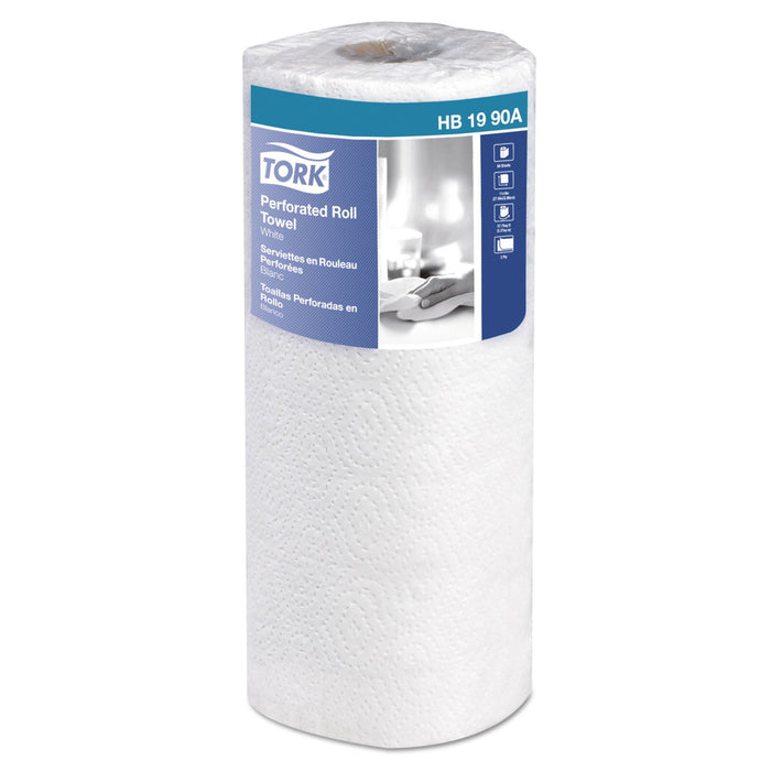 Tork Universal Perforated Kitchen Towel Roll, 2-Ply, 11 x 9, White, 84/Roll, 30 Rolls/Carton