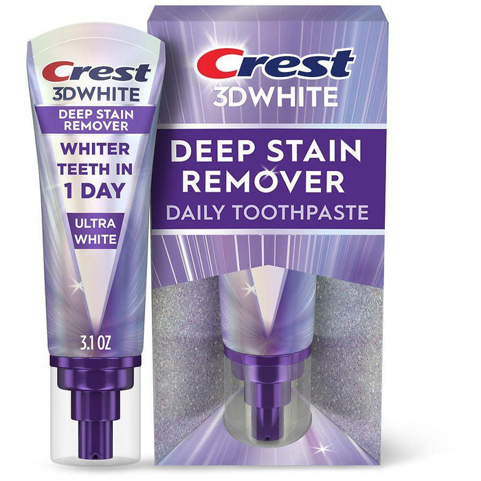 Crest 3DWhite Brilliance Deep Stain Remover Ultra White Toothpaste 3.1 oz by Pasteur Pharmacy