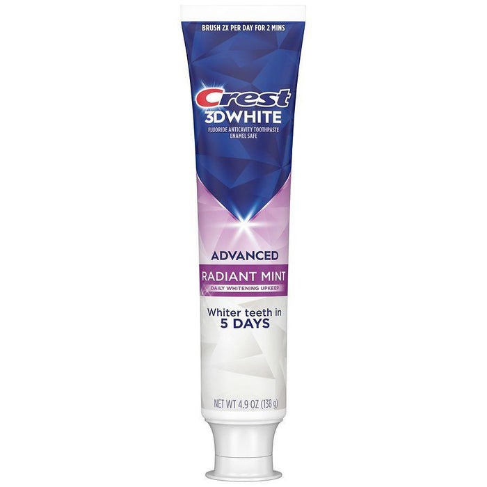 Crest 3D White Advanced Teeth Whitening Toothpaste Radiant Mint 4.9 oz by Pasteur Pharmacy
