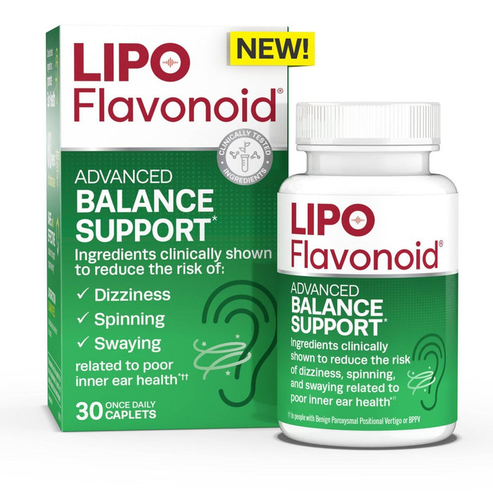 Lipo-Flavonoid Advanced Inner Ear Balance Support Supplement Caplets - 30ct by Pasteur Pharmacy