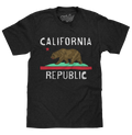 California Republic T-Shirt - Gray by Tee Luv