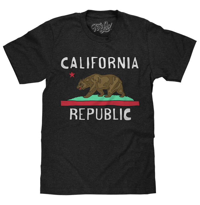 California Republic T-Shirt - Gray by Tee Luv