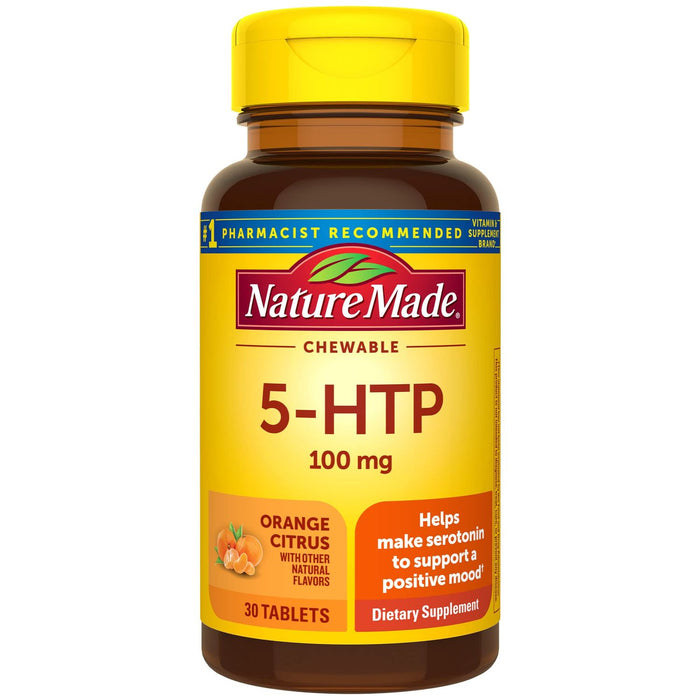 Nature Made 5 Htp, 100 Mg, Chewable, Tablets, Orange Citrus by Pasteur Pharmacy