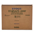 Stout EcoSafe-6400 Bags, 48 gal, 0.85 mil, 42" x 48", Green, 40/Box