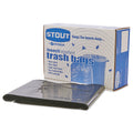 Stout Insect-Repellent Trash Bags, 55 gal, 2 mil, 37" x 52", Black, 65/Box