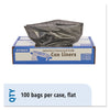 Stout Total Recycled Content Plastic Trash Bags, 30 gal, 1.3 mil, 30" x 39", Brown/Black, 100/Carton