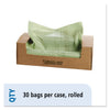Stout EcoSafe-6400 Bags, 64 gal, 0.85 mil, 48" x 60", Green, 30/Box