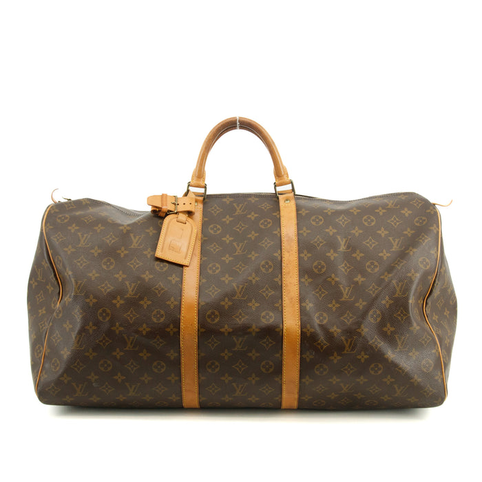 Louis Vuitton Monogram Canvas Keepall 60 Boston Bag Brown #2811 by Bolt Boutique