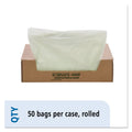 Stout EcoSafe-6400 Bags, 32 gal, 0.85 mil, 33" x 48", Green, 50/Box