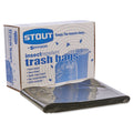 Stout Insect-Repellent Trash Bags, 45 gal, 2 mil, 40" x 45", Black, 65/Box