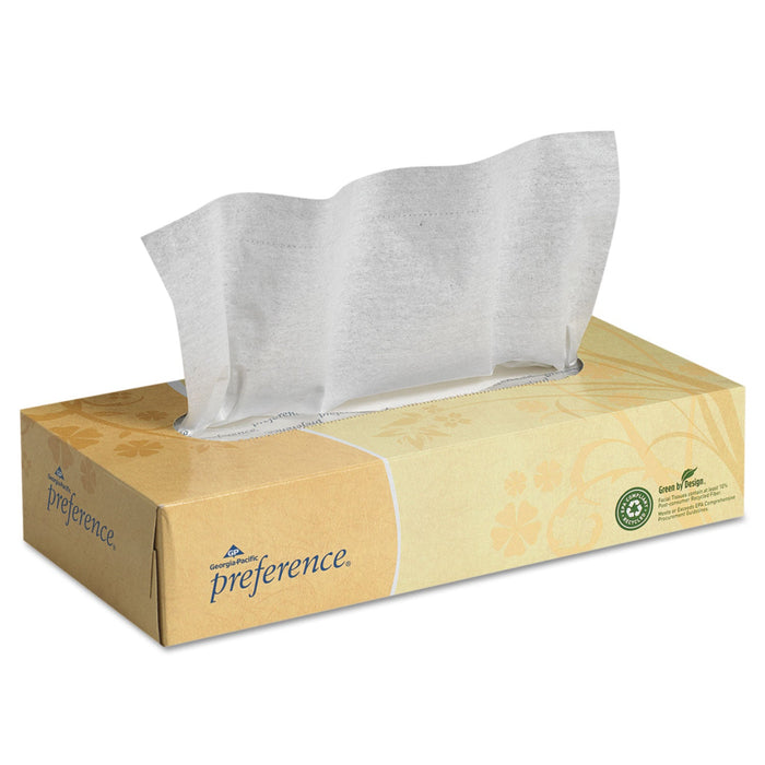 Georgia Pacific Pacific Blue Select Facial Tissue, 2-Ply, White, Flat Box, 100 Sheets/Box, 30 Boxes/Carton