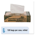 Stout Controlled Life-Cycle Plastic Trash Bags, 13 gal, 0.7 mil, 24" x 30", White, 120/Box