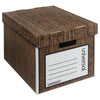 Universal Heavy-Duty Easy Assembly Storage Box, Letter/Legal Files, Woodgrain, 12/Carton