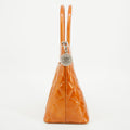 Chanel Patent Leather Orange Medallion Reprint Tote Bag 6 Series #2816 by Bolt Boutique