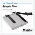 Dahle Vantage Guillotine Paper Trimmer/Cutter, 15 Sheets, 12" Cut Length, Metal Base, 10 x 12.75