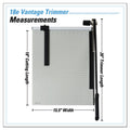 Dahle Vantage Guillotine Paper Trimmer/Cutter, 15 Sheets, 18" Cut Length, Metal Base, 15.5 x 18.75