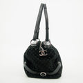 Chanel Black CC Coco Mark Suede One Shoulder Bag 10 Series #2819 by Bolt Boutique