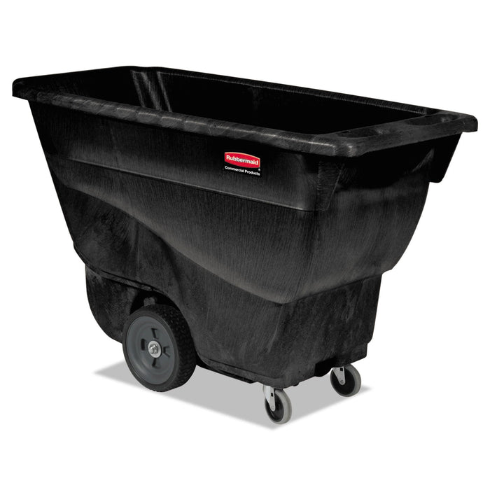 Rubbermaid Structural Foam Tilt Truck, Rectangular, 450 lb Capacity, Black