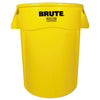 Rubbermaid Brute Vented Trash Receptacle, Round, 44 gal, Yellow