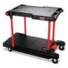 Rubbermaid Convertible Utility Cart, Plastic, 2 Shelves, 400 lb Capacity, 23.88" x 45.13" x 34.38", Black