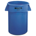 Rubbermaid Brute Vented Trash Receptacle, Round, 44 gal, Blue