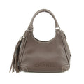 Chanel LAX Grained Leather Tassel Handle Bag Grey 8 Series #2820 by Bolt Boutique