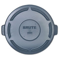 Rubbermaid Vented Round BRUTE Lid, 24.5" Diameter x 1.5h, Gray