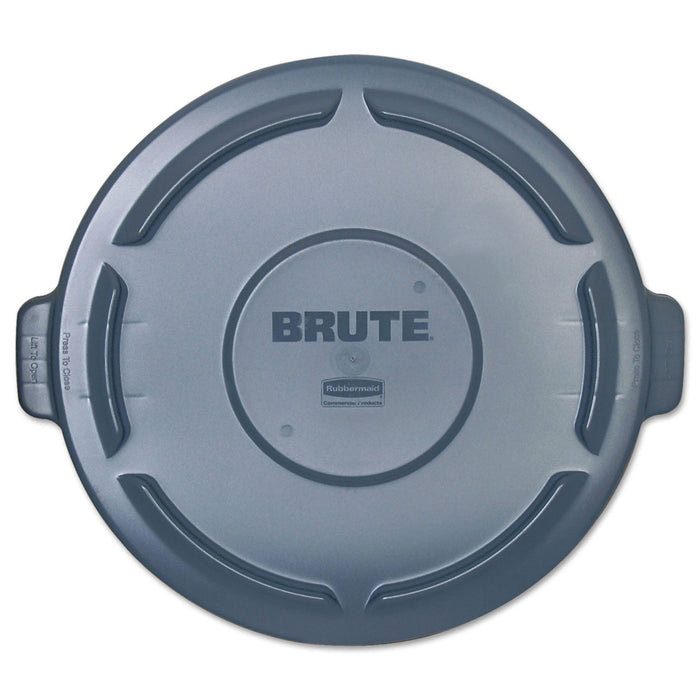 Rubbermaid Vented Round BRUTE Lid, 24.5" Diameter x 1.5h, Gray
