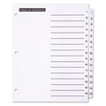 Office Essentials Table 'n Tabs Dividers, 15-Tab, 1 to 15, 11 x 8.5, White, White Tabs, 1 Set