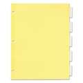 Office Essentials Plastic Insertable Dividers, 5-Tab, 11 x 8.5, Clear Tabs, 1 Set