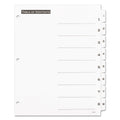 Office Essentials Table 'n Tabs Dividers, 8-Tab, 1 to 8, 11 x 8.5, White, White Tabs, 1 Set