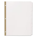 Office Essentials Index Dividers with White Labels, 8-Tab, 11 x 8.5, White, 5 Sets