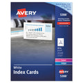 Avery Printable Index Cards with Sure Feed, Unruled, Inkjet/Laser, 3 x 5, White, 150 Cards, 3 Cards/Sheet, 50 Sheets/Box