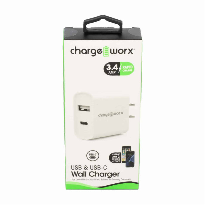 ChargeWorx® Dual USB Wall Charger – White by Pasteur Pharmacy